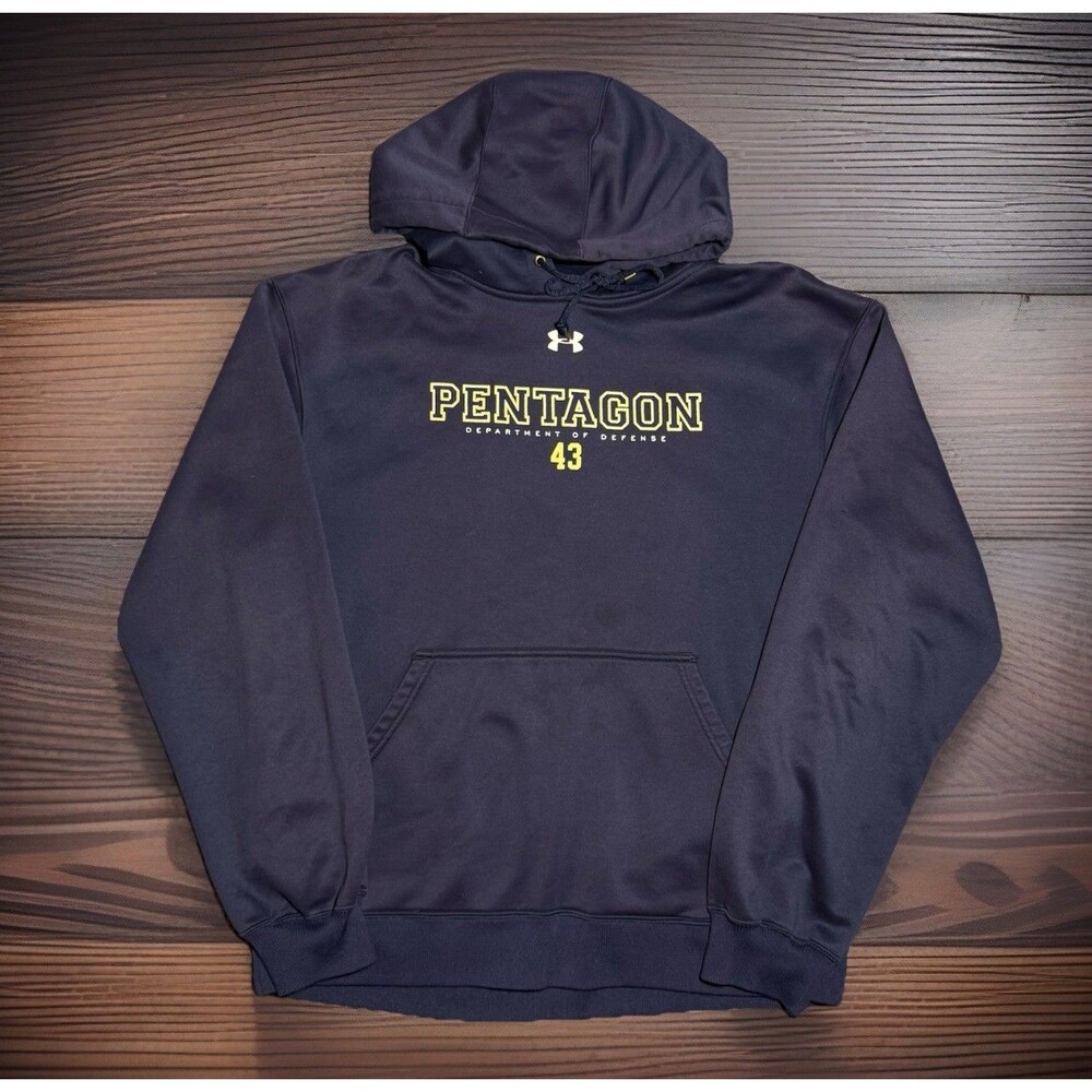 Under Armour Pentagon Hoodie Department Of Defense Mens Navy Blue‎ Size Medium
